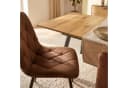 B&D home Essgruppe Mara & Vicka 5-tlg. Esstisch ausziehbar Samt Braun Bild 5