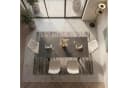 B&D home Essgruppe Anna & Vicka 5-tlg. Esstisch ausziehbar Samt weiß Bild 1