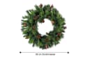 Arnusa Weihnachtskranz 60 cm mit roten Beeren und Zapfen Bild 5