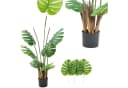 Arnusa Kunstbaum Monstera im Topf Grün Real-Touch Bild 3