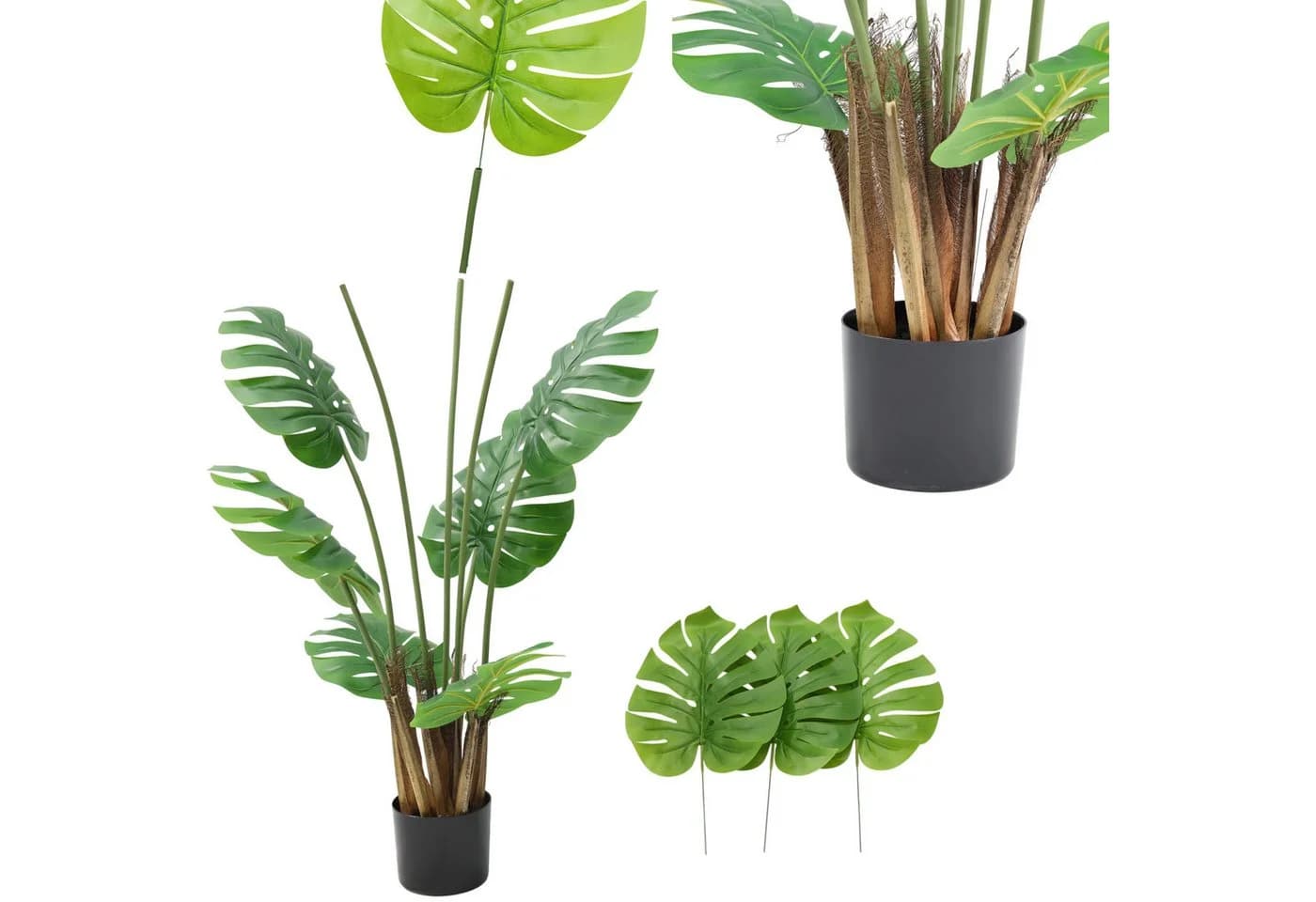 Arnusa Kunstbaum Monstera im Topf Grün Real-Touch - Bild 3