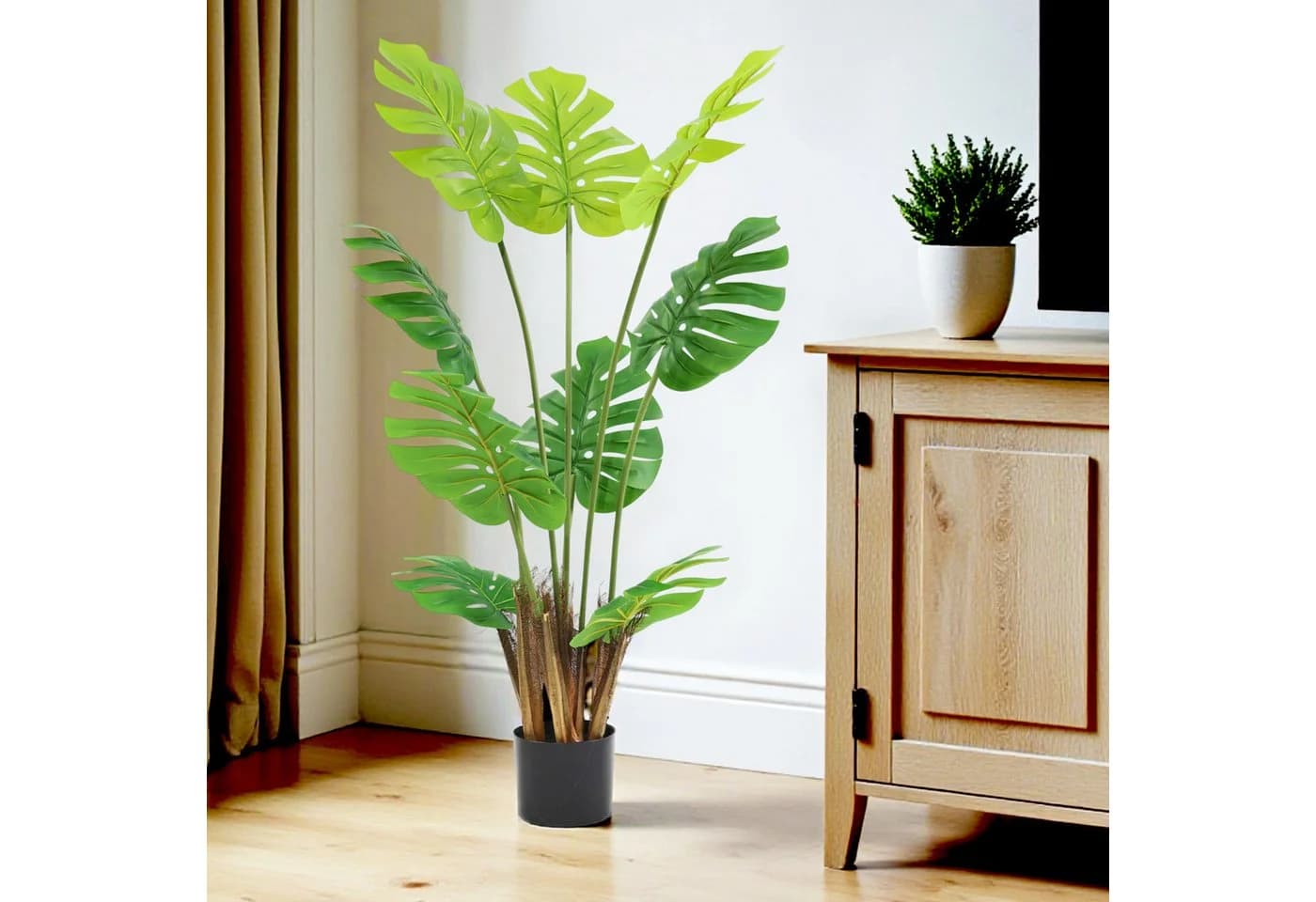 Arnusa Kunstbaum Monstera im Topf Grün Real-Touch - Bild 4