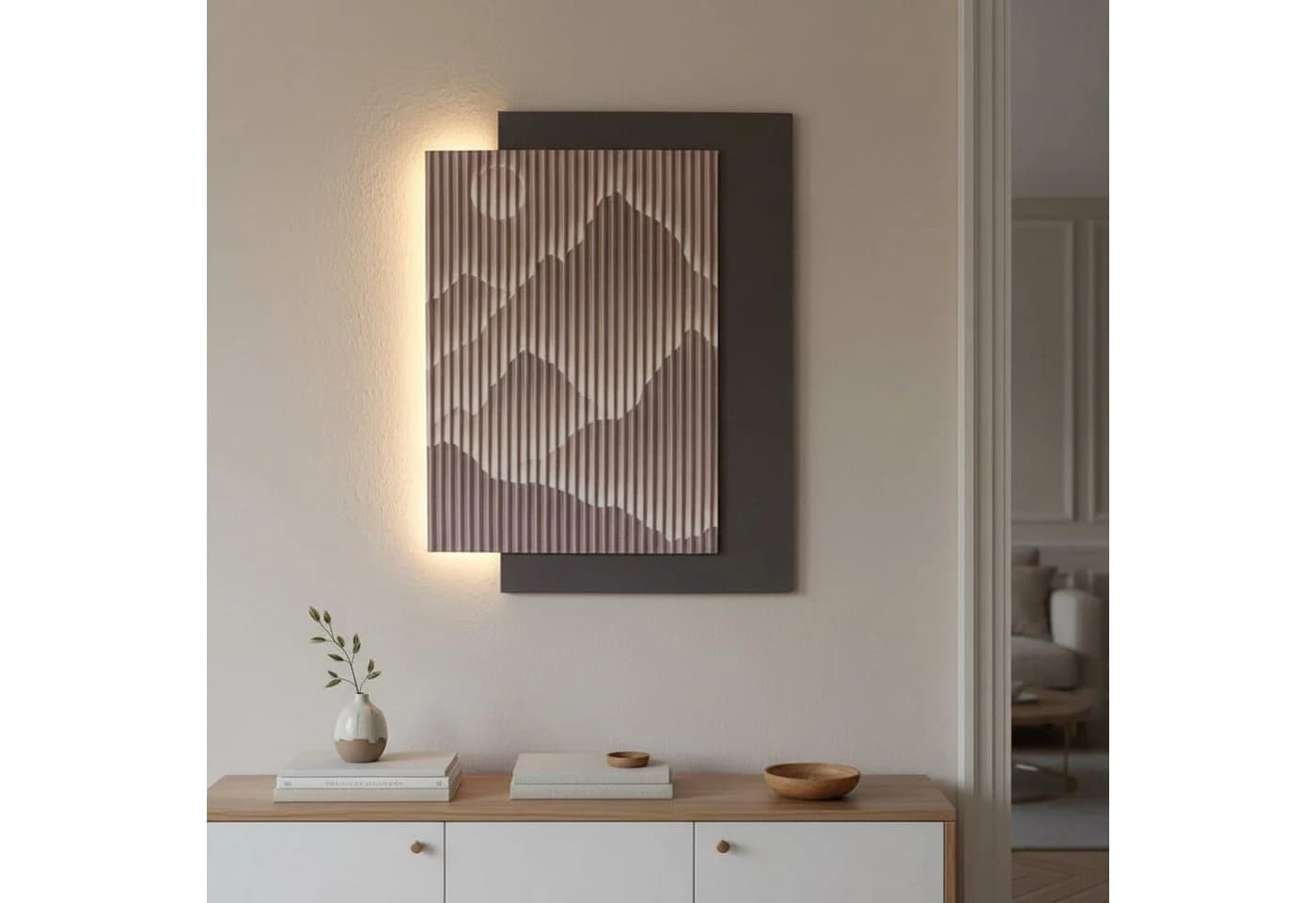 Arnusa LED Wandbild Landschaft Warmweiß - Bild 3
