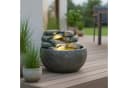 Arnusa Gartenbrunnen BK911 runder Wasserfall Brunnen mit LED Beleuchtung Bild 2