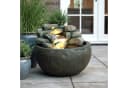 Arnusa Gartenbrunnen BK911 runder Wasserfall Brunnen mit LED Beleuchtung Bild 3