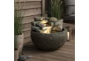 Arnusa Gartenbrunnen BK911 runder Wasserfall Brunnen mit LED Beleuchtung Bild 4