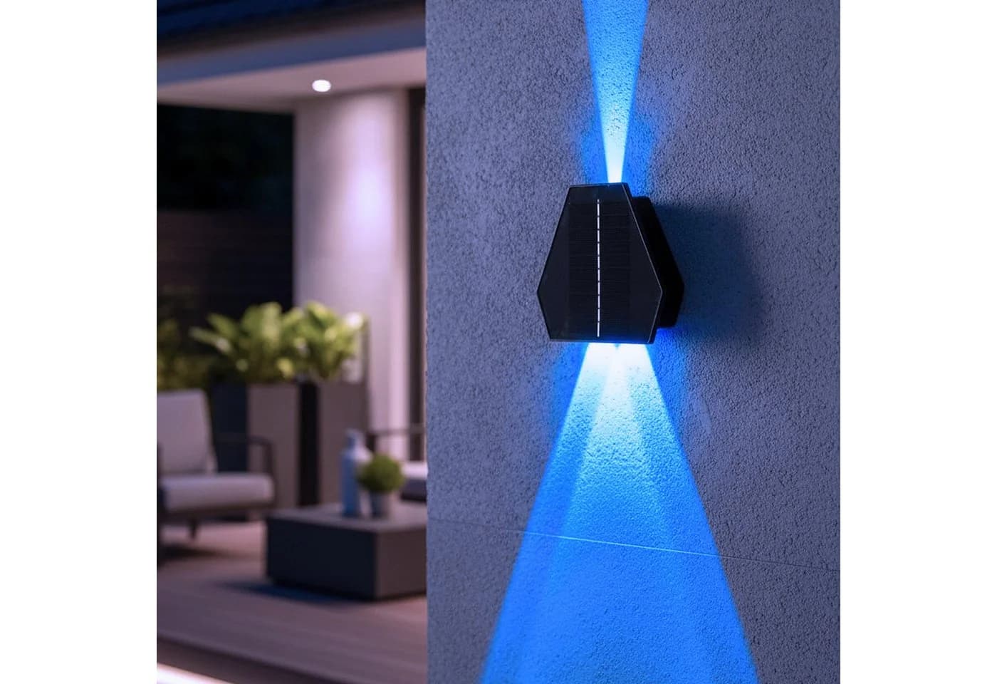 Arnusa LED Solarleuchte Außenwandleuchte RGB Blau Grün Rot - Bild 2