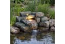 Arnusa Wasserfall Teichdekoration Wasserspiel Steinoptik LED Brunnen Bild 3
