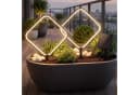 Arnusa LED Solarleuchte Gartenstecker Aluminium Rauten-Design warmweiß Bild 2