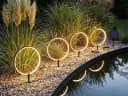 Arnusa LED Solarleuchte Gartenstecker 35 cm Aluminium Warmweiß Dimmbar Bild 5
