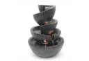 Arnusa Zimmerbrunnen BK912 mit LED Beleuchtung Grau Polyresin Bild 2