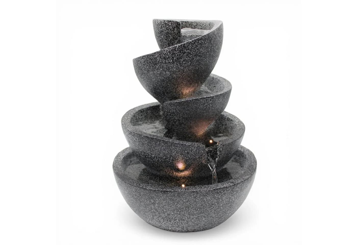 Arnusa Zimmerbrunnen BK912 mit LED Beleuchtung Grau Polyresin - Bild 2