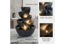 Arnusa Zimmerbrunnen BK912 mit LED Beleuchtung Grau Polyresin Bild 3