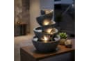 Arnusa Zimmerbrunnen BK912 mit LED Beleuchtung Grau Polyresin Bild 4