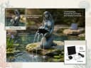 Arnusa Solar Wasserspeier Meerjungfrau Bronze-Optik mit Pumpe Bild 3