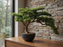 Arnusa Kunstbonsai 60 cm Kiefer Grün Schwarz Premium Bild 2