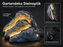 Arnusa LED Gartenfelsen Leuchtstein Polyresin Grau Bild 3
