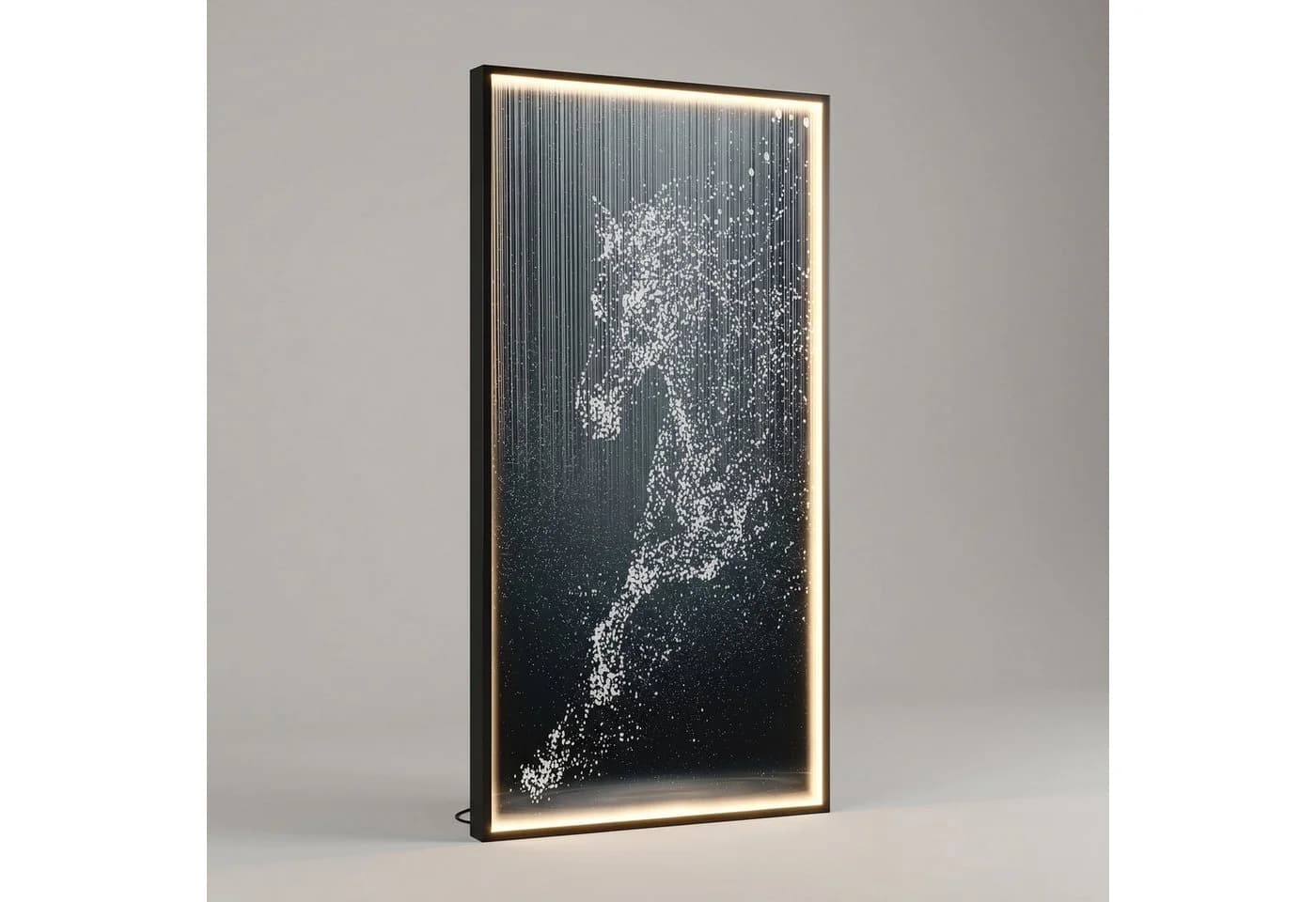 Arnusa LED-Wandbild Pferd Glas warmweiß mit Fernbedienung - Bild 2