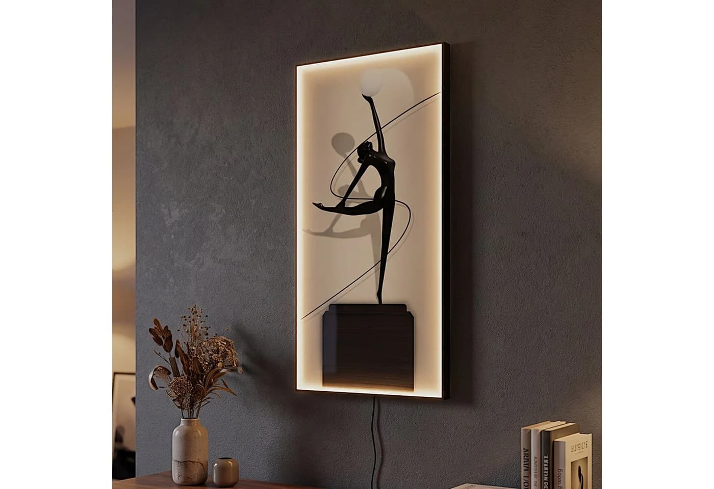 Arnusa LED-Bild Wandleuchte mit Fernbedienung und USB-Anschluss - Bild 5