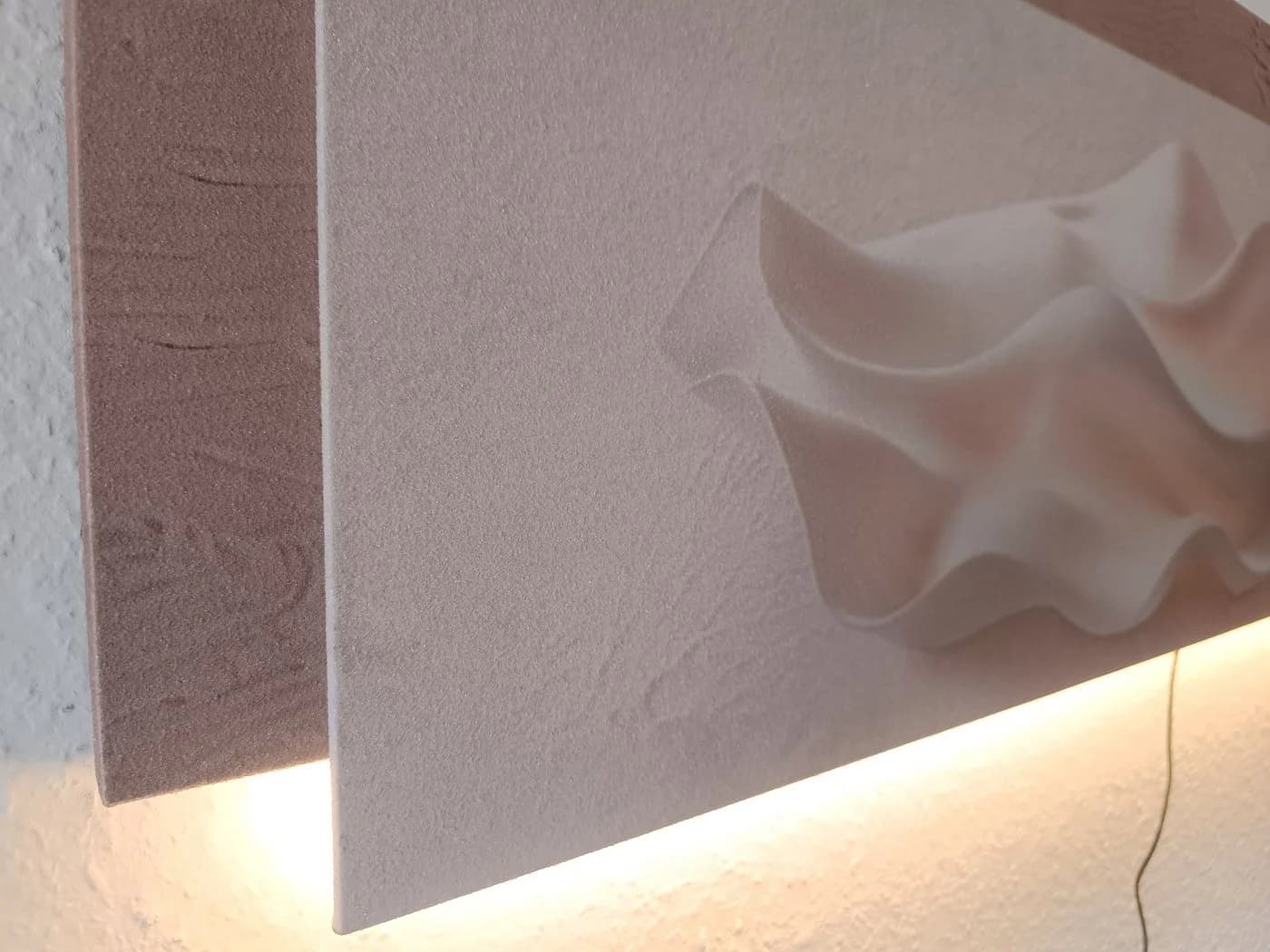 Arnusa LED-Bild Wanddekoration Beige Braun mit Licht - Bild 4
