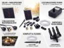 Arnusa Solarpumpe Brunnen 550 L/h mit Akku & 3x LED Warmweiß Bild 1