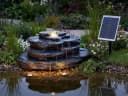 Arnusa Solarpumpe Brunnen 550 L/h mit Akku & 3x LED Warmweiß Bild 3