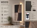 Arnusa LED-Wandbild WD010 Abstrakt Modern Beige Schwarz mit Fernbedienung Bild 1