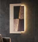 Arnusa LED-Wandbild WD010 Abstrakt Modern Beige Schwarz mit Fernbedienung Bild 2
