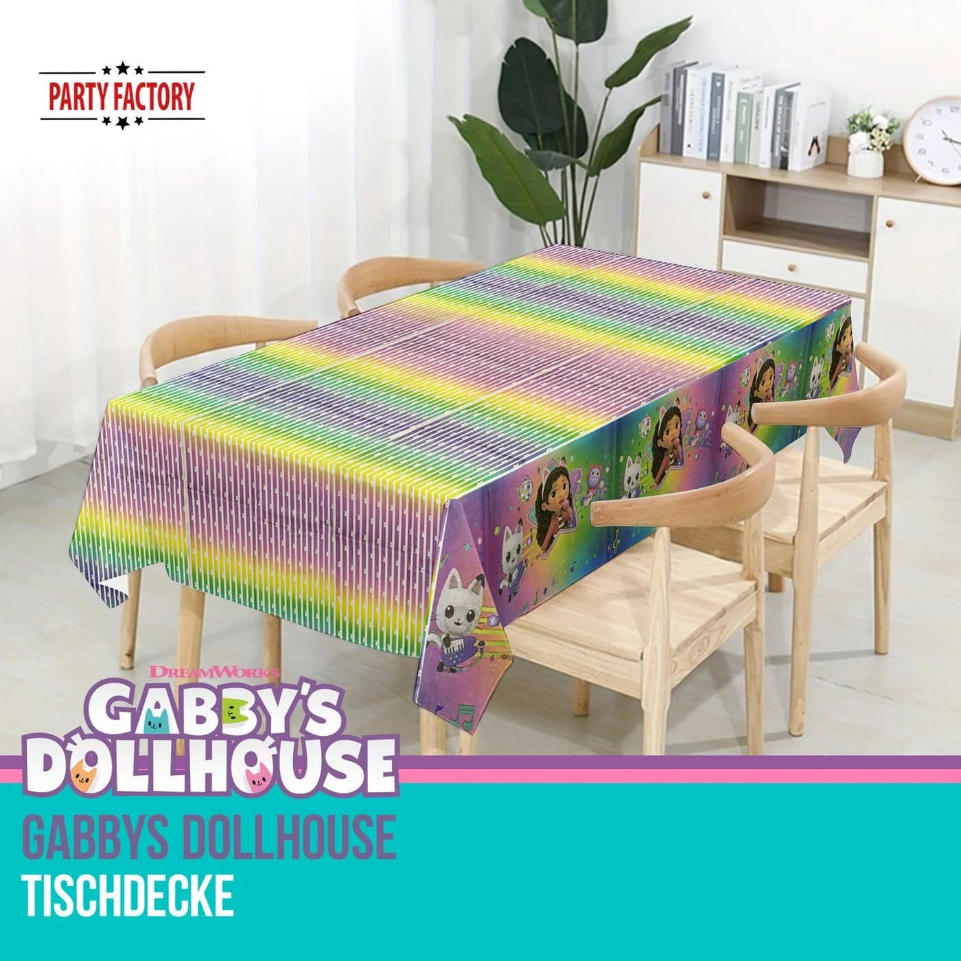 Party Factory Kindergeschirr-Set Gabby’s Dollhouse 48-tlg Bunt - Bild 5