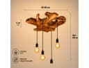 Möbel Bressmer NATURA Deckenlampe Akazienholz Baumscheibe 4-fach Bild 3