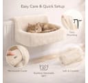 belviona Katzen-Hängematte für Heizkörper, creme, kuscheliges Textil Bild 4