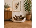 belviona Katzenbett 4-in-1 Wendekissen Oxford Braun/Beige Bild 1