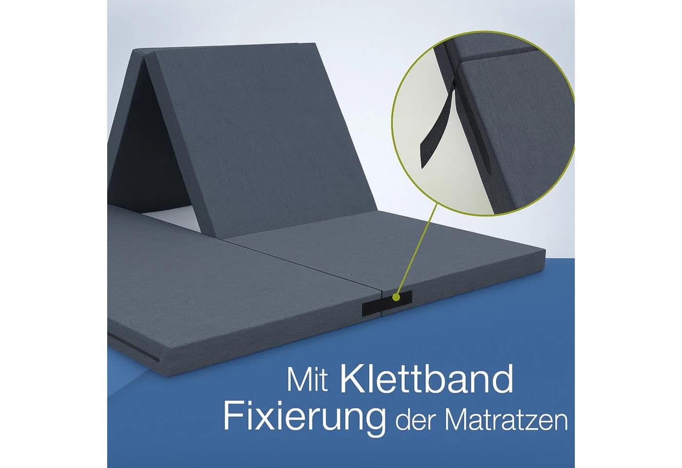 belviona Klappmatratze 3-in-1 grau mit waschbarem Bezug - Bild 3