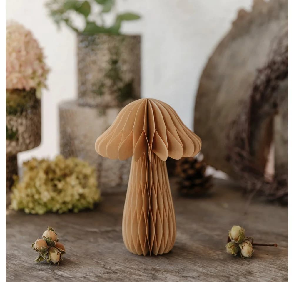 studio mkono Dekoobjekt Papierdeko Herbstdeko Pilz hellbraun - Bild 3