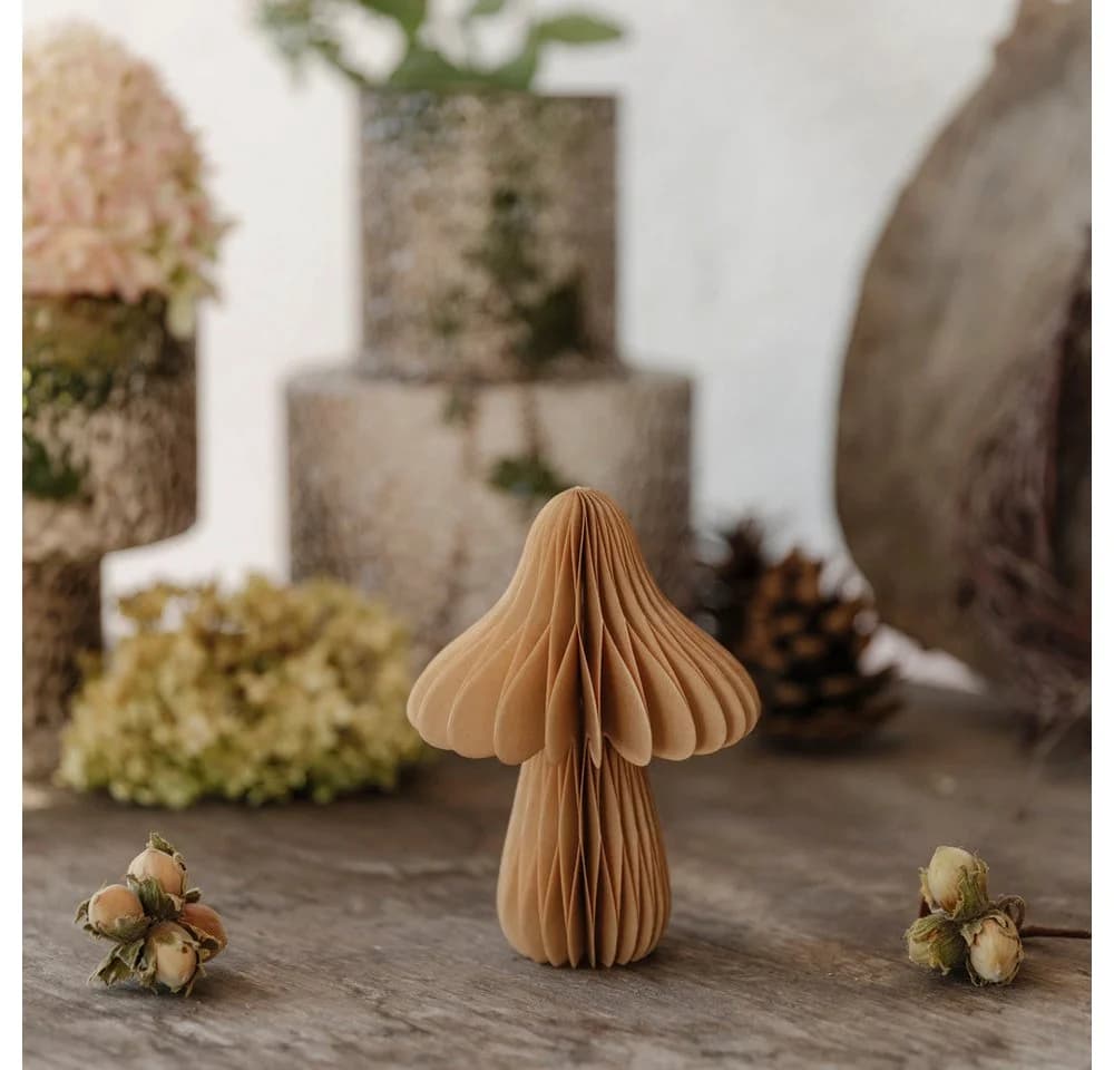 studio mkono Dekoobjekt Papierdeko Herbstdeko Pilz hellbraun - Bild 4