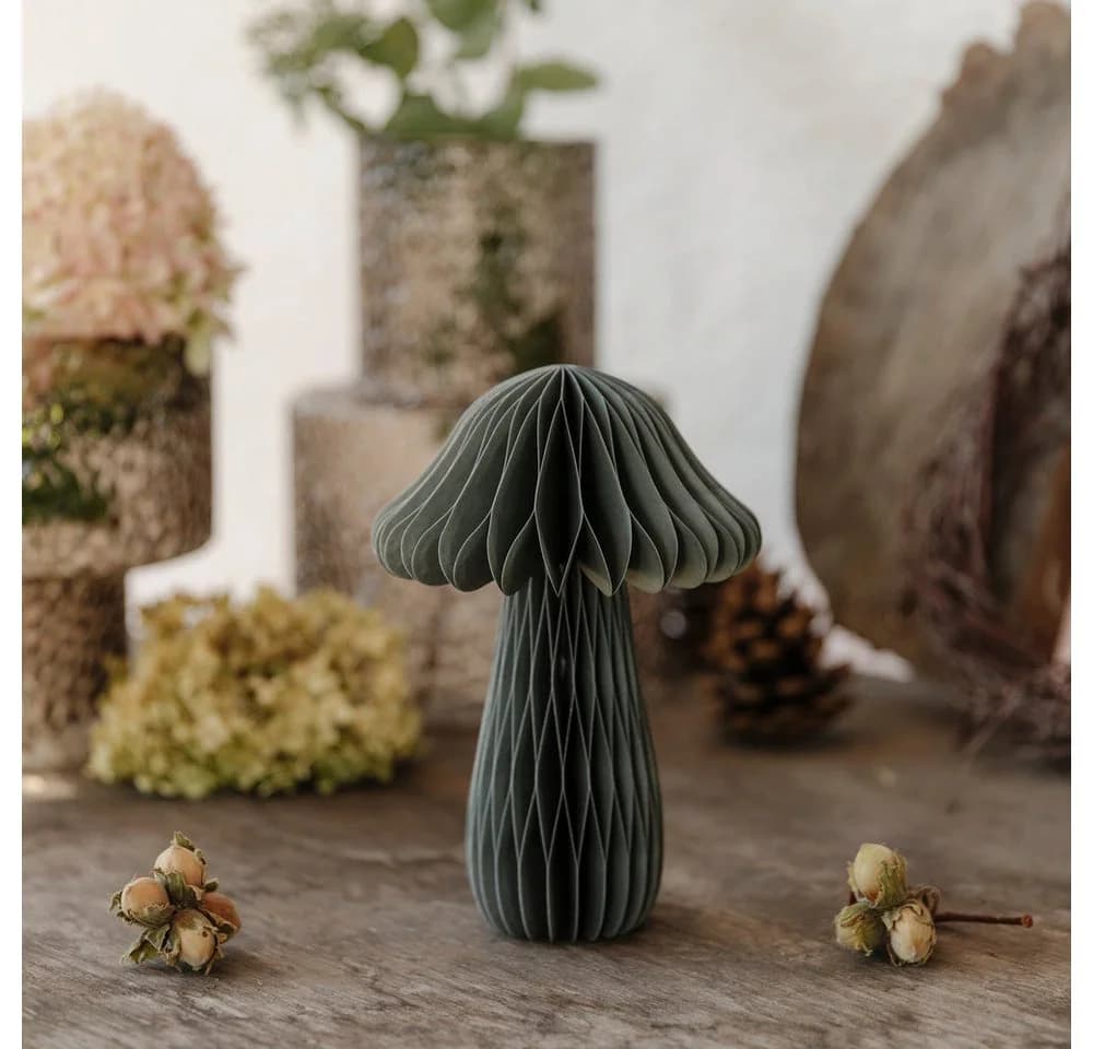 MKONO Papier-Pilz Herbstdeko Grün Honeycomb-Deko - Bild 3