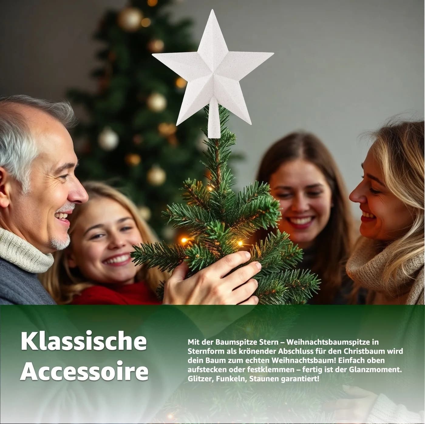 TK Gruppe Christbaumspitze für Weihnachtsbaum, wiederverwendbar - Bild 3