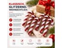 TK Gruppe Weihnachtsbaumkugel 6x Zuckerstangen Rot-Weiß Glitzernd Bild 5