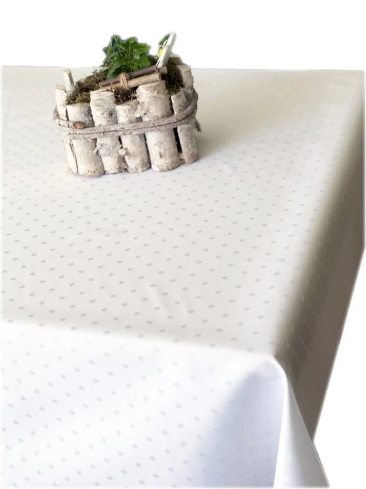 texpot Tischdecke Premium Damast Weiß mit Fleckschutz - Bild 3