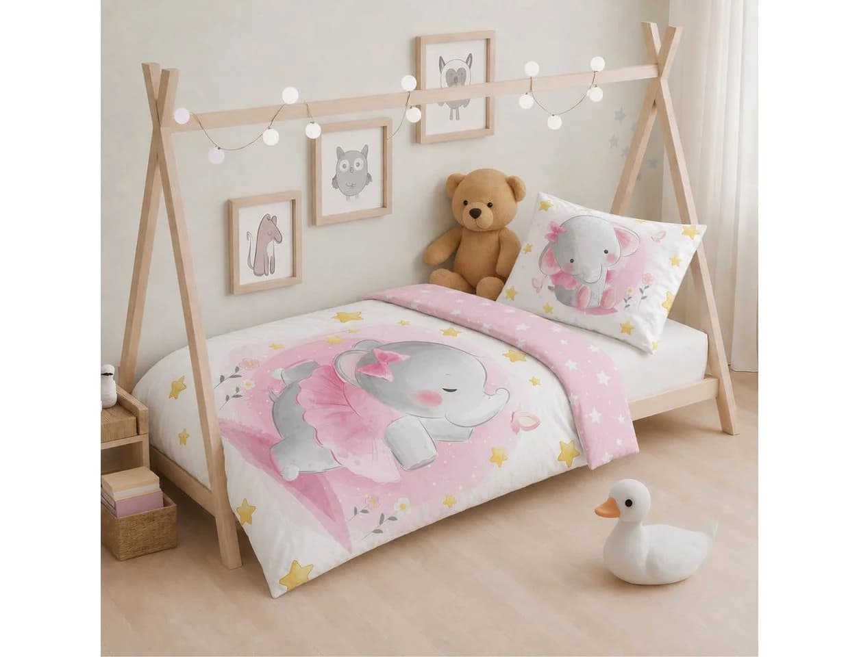 texpot Kinderbettwäsche Elefant Bunt 100x135 cm - Bild 2