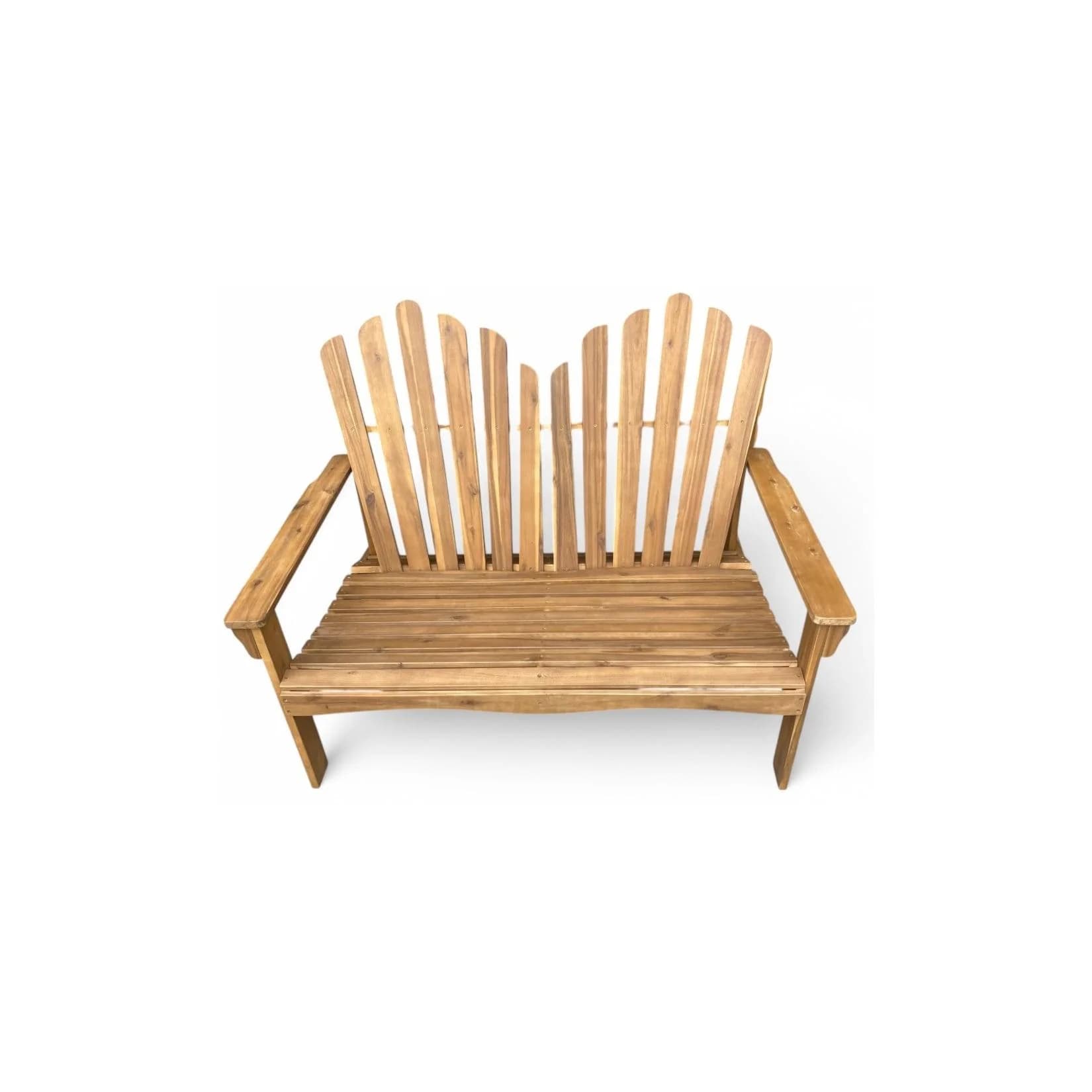 2-Sitzer Adirondack Gartenbank aus Akazienholz Dunkelbraun