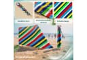 Lantigo Strandparavent Windschutz Mikrofaser Bunte Streifen Bild 3