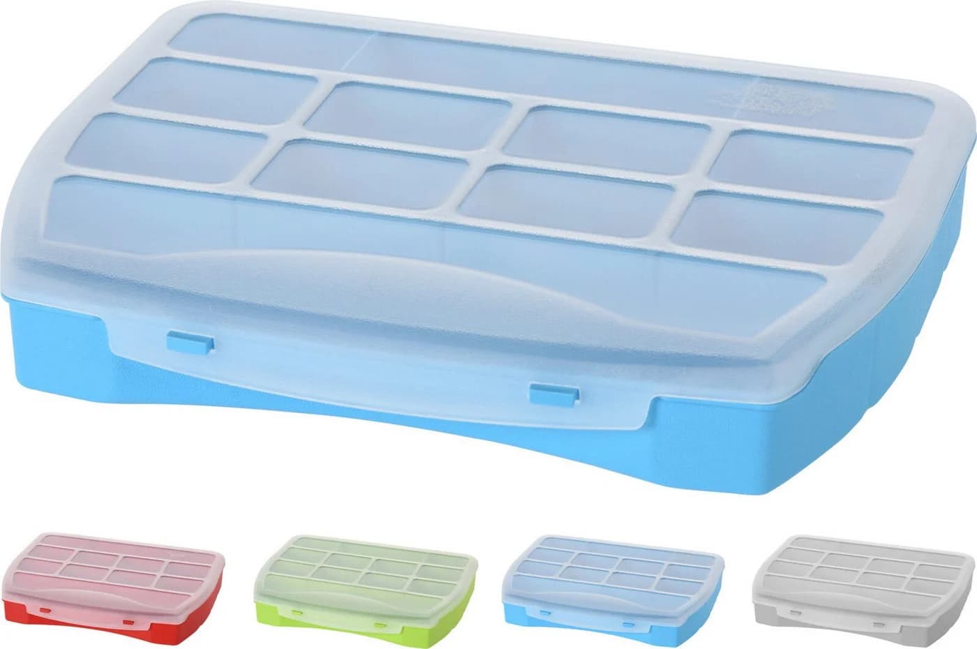 Koopman Aufbewahrungsbox Multibox Sortierbox Bastelbox Schraubenbox Haushaltsbox 12 Fächer - Bild 5