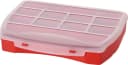 Koopman Aufbewahrungsbox Multibox Sortierbox Bastelbox Schraubenbox Haushaltsbox 12 Fächer, Rot Bild 2