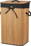 Koopman Wäschekorb Bambus Faltbar 60x40x30cm Braun/Schwarz Bild 2