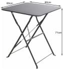 Koopman Klapptisch 60x60cm Anthrazit Metall Modern Bild 3