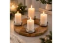 Koopman Adventskranz Kerzenhalter Mangoholz Aluminium Braun Silber Bild 5