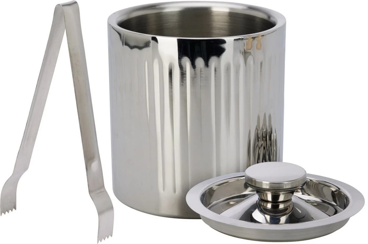 Koopman Eiseimer Edelstahl 1,5L Doppelwandig mit Deckel & Zange - Bild 4
