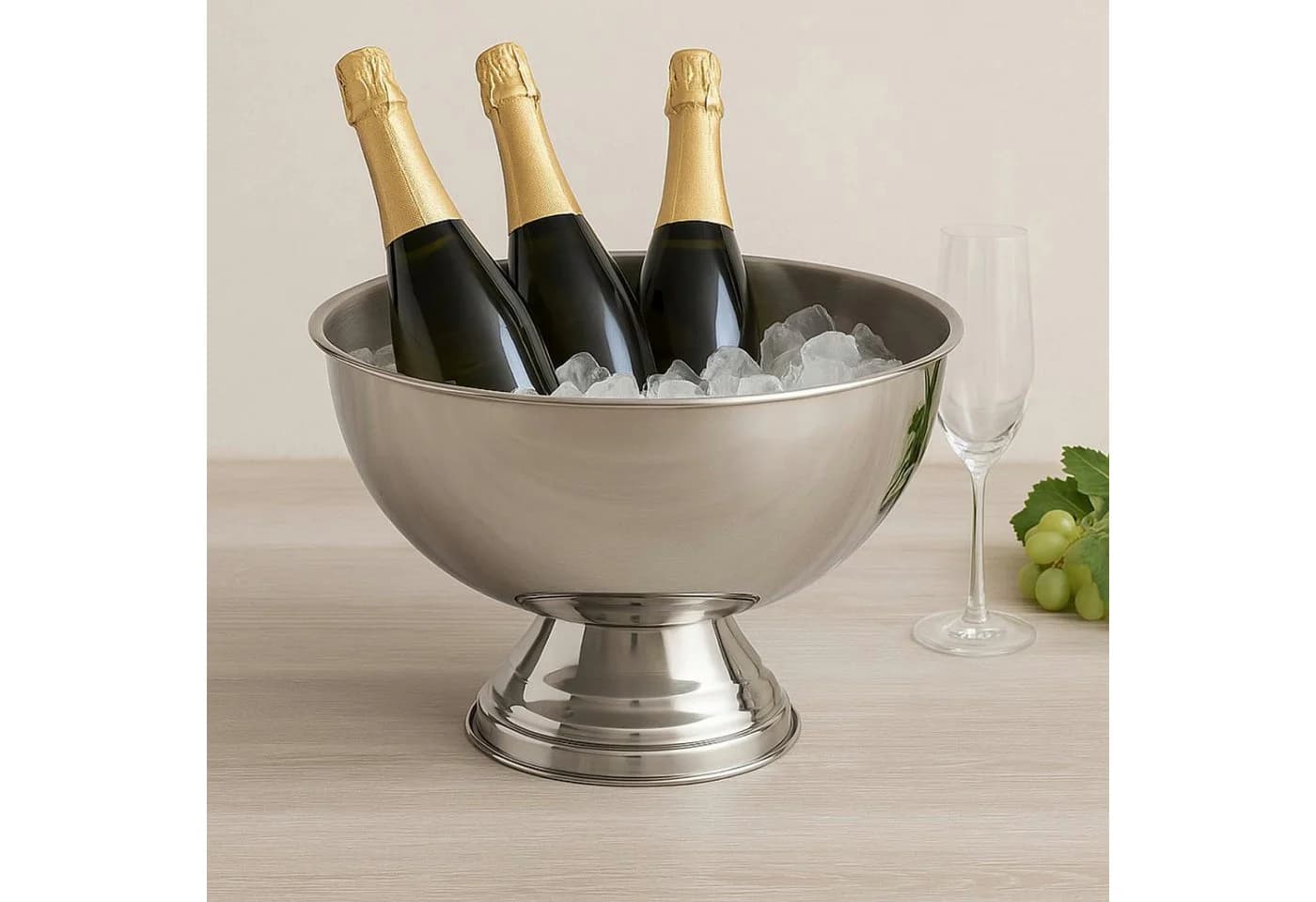 Koopman Wein- und Sektkühler Edelstahl Silber - Bild 2