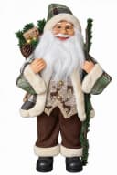 Koopman XL Weihnachtsmann Figur 60cm Grün Braun Polyester Bild 2